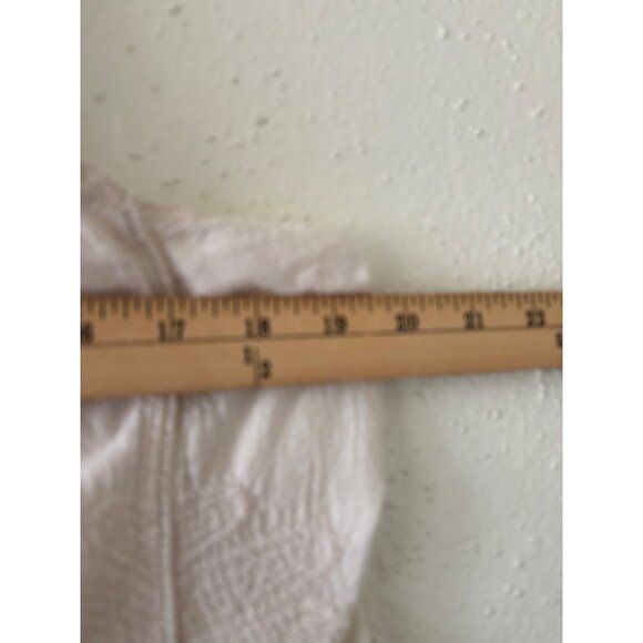 Coco + Carmen L/XL Ivory Crochet Lace Sleeveless Tunic Blouse Top Boho Women - Picture 9 of 11